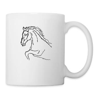 Horse Doodle Horse Lover Hand Drawn - Mug - white - Right