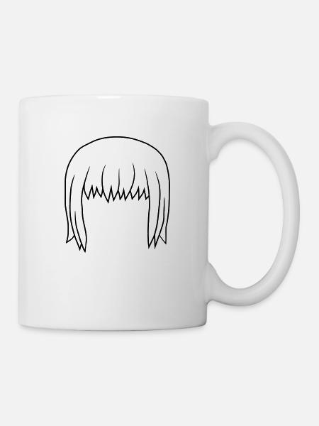 Bob Coiffure Bob Hair Head - Mug blanc - blanc