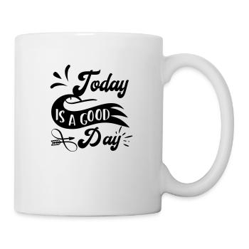 Aujourd’hui est une bonne journée! personnalisable - Mug blanc - blanc - Droite