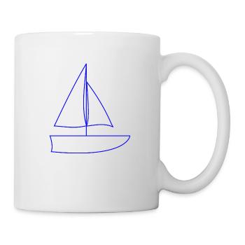 Sailing ship, Sailboat, Sailing - Mug - white - Right