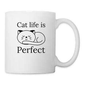 La vie de chat est parfaite - Mug blanc - blanc - Droite