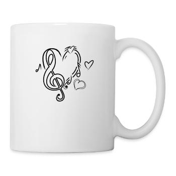 Musik Herz - Tasse - Weiß - Rechts