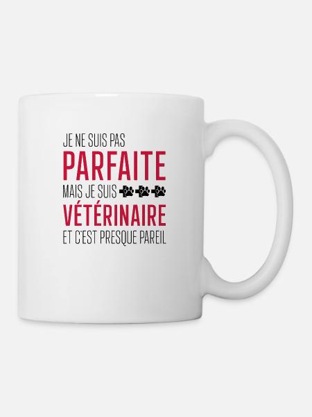 Pas parfaite mais vétérinaire / humour veterinaire - Mug blanc - blanc