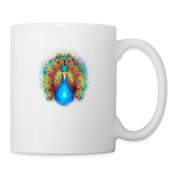Cage complète d’oiseaux Great Peacocks Bird - Mug blanc - blanc - Droite