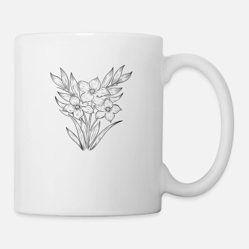 Illustration Blumen Sonne - Tasse - Weiß
