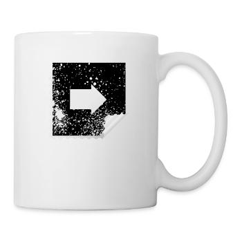 Sticker Pfeil - Tasse - Weiß - Rechts