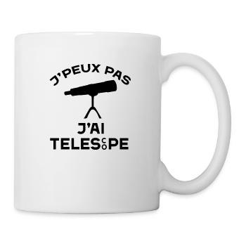 Je peux pas j'ai télescope cadeau astronomie homme - Mug blanc - blanc - Droite