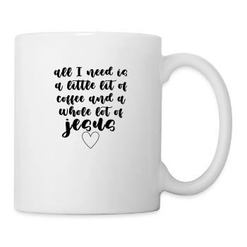 all i need is a little lit of coffee and a whole - Mug - white - Right