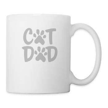 Cat Dad Pfote Logo - Tasse - Weiß - Rechts