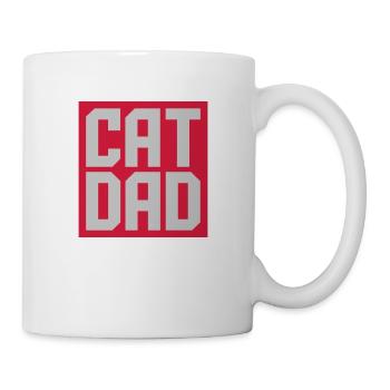 Shield Cat Dad Design - Mug - white - Right