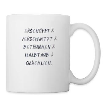 Festival Konzert betrunken Spaß Schrift - Tasse - Weiß - Rechts