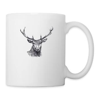 Cerf - Mug blanc - blanc - Droite