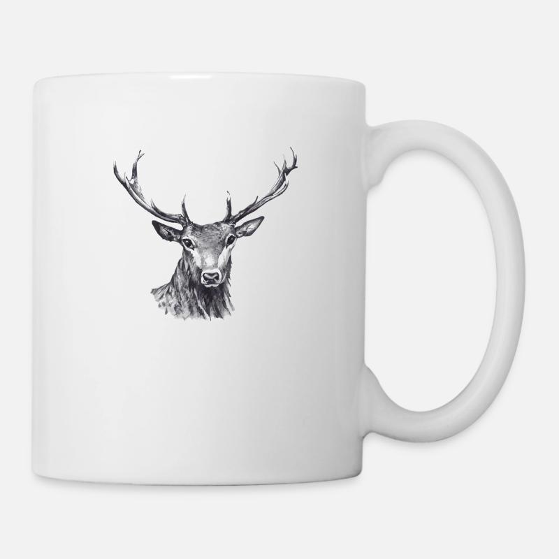 Hirsch - Tasse - Weiß