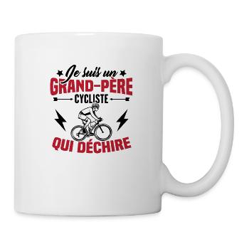Je suis un Grand-père Cycliste qui déchire - Mug blanc - blanc - Droite