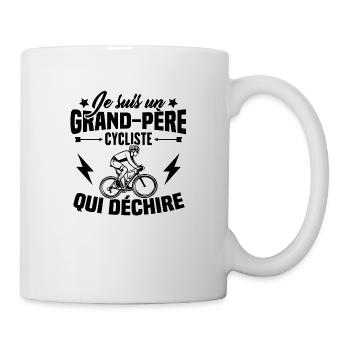 Je suis un Grand-père Cycliste qui déchire - Mug blanc - blanc - Droite