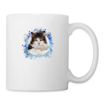 maincoon,katze,graffiti,malerei, Maine-Coon-Katze, - Tasse - Weiß - Rechts
