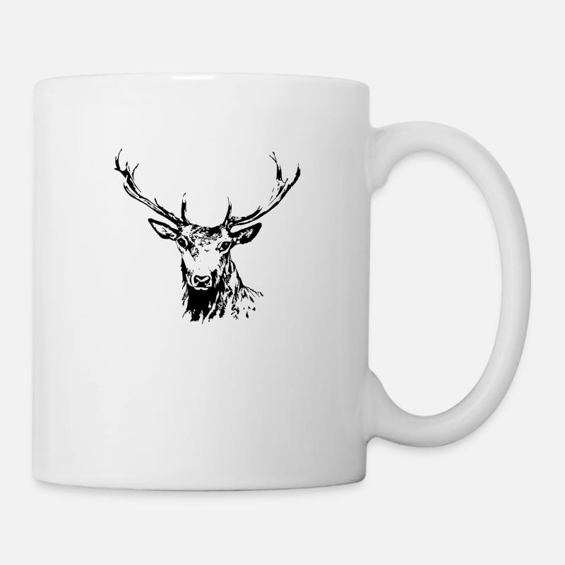 Hirsch - Tasse - Weiß