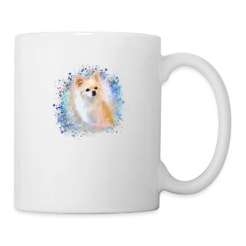 chinchilla, graffiti, peinture, bébé, bleu - Mug blanc - blanc - Droite