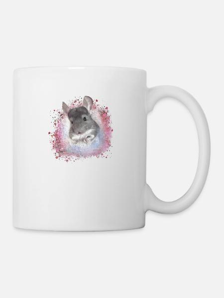 chinchilla,graffiti,malerei,angora kaninchen - Tasse - Weiß