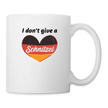 I Don´t Give A Schnitzel. Funny Germany Love Heart - Mug - white - Right