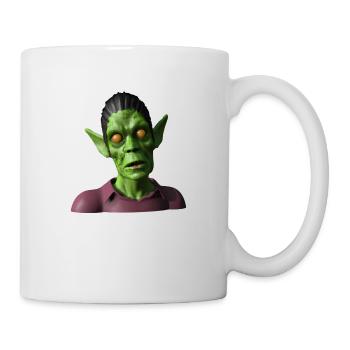Zombie vert maléfique pour Halloween - Mug blanc - blanc - Droite
