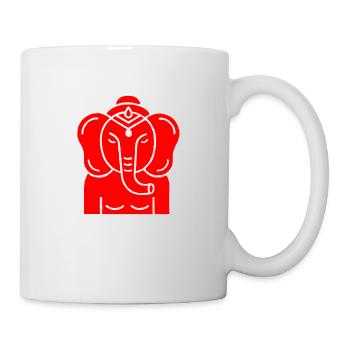 Symbol of an Indian elephant, culture of India - Mug - white - Right