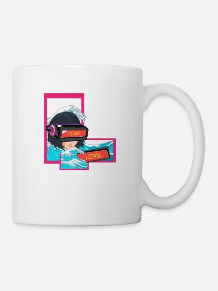 Gamers Welt bunt - Tasse - Weiß