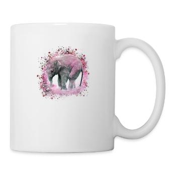 baby elephant,elephant,graffiti,pink,painting - Mug - white - Right
