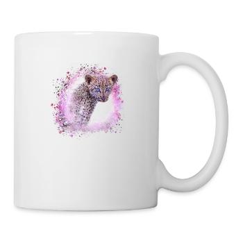 léopardbaby, tigre, rose, graffiti, peinture, léopard - Mug blanc - blanc - Droite