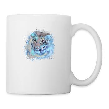 tigerbaby, tigre, bleu, graffiti, peinture - Mug blanc - blanc - Droite