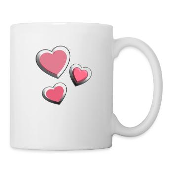 three Hearts - Tasse - Weiß - Rechts