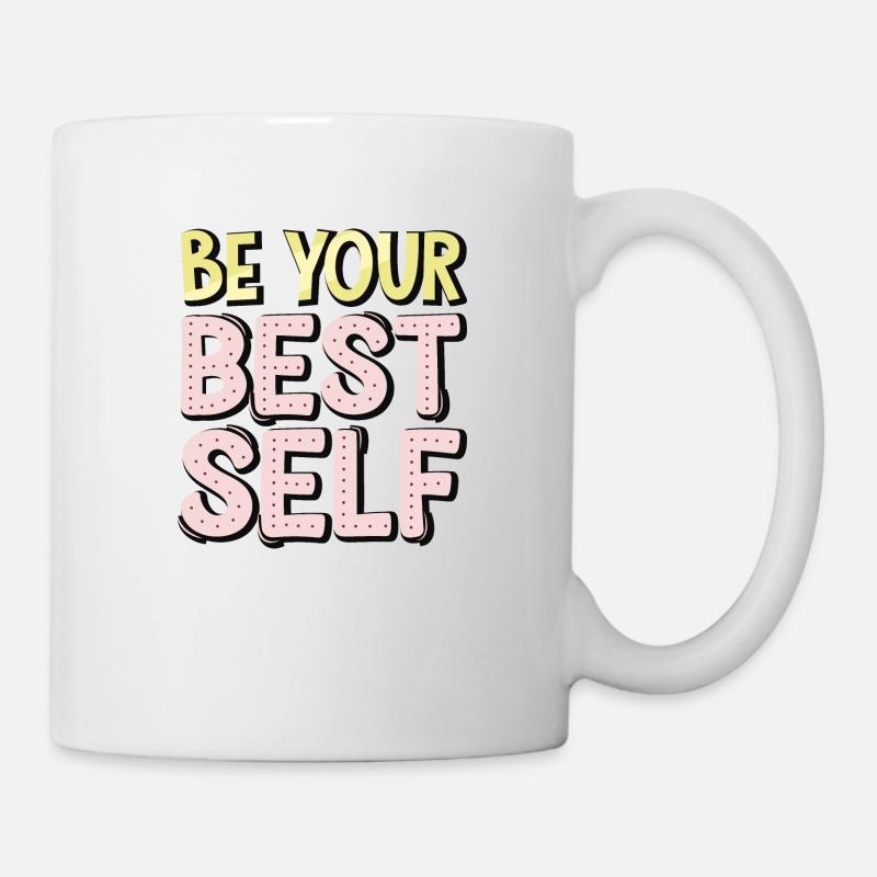 citation be your best self - Mug blanc - blanc