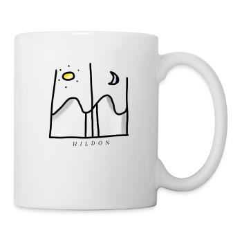 Chemises Mugs etc avec Jour & Nuit Soleil & Lune - Mug blanc - blanc - Droite