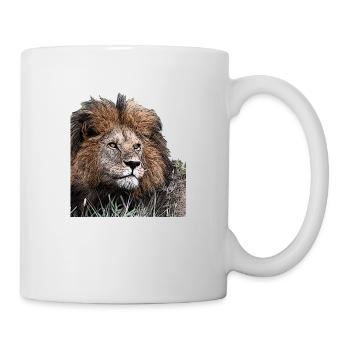 Lion portrait - Mug - white - Right