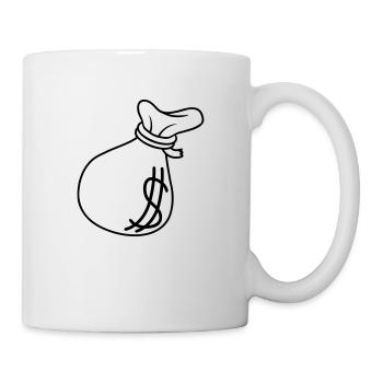 Dollar Symbol Money Bag - Mug - white - Right