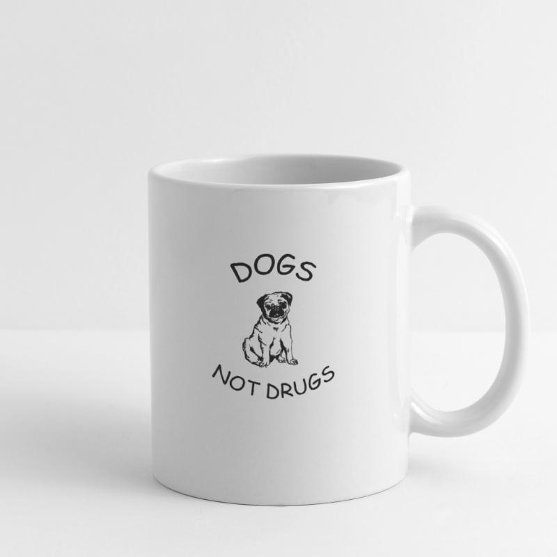 chiens pas de drogues Mug blanc