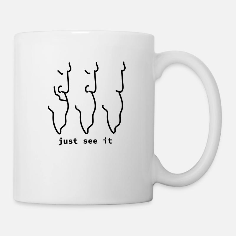 Profil homme avec barbe - résumé - Mug blanc - blanc