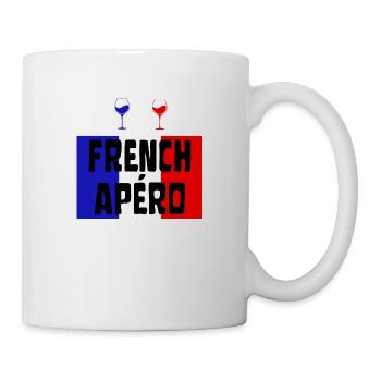 FRENCH APÉRO Vin Français bleu blanc et rouge - Mug blanc - blanc - Droite