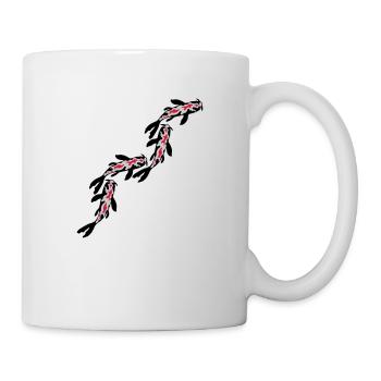 Viele Koi Fische Nishikigoi - Tasse - Weiß - Rechts