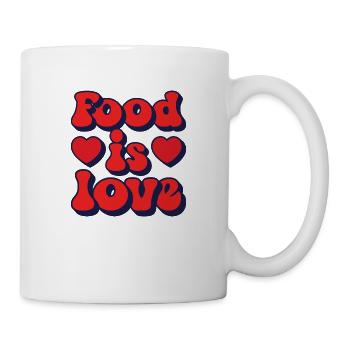 la nourriture c'est l'amour! - Mug blanc - blanc - Droite