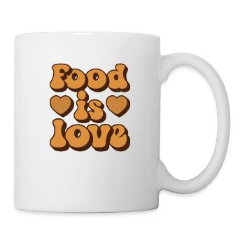 la nourriture c'est l'amour! - Mug blanc - blanc - Droite