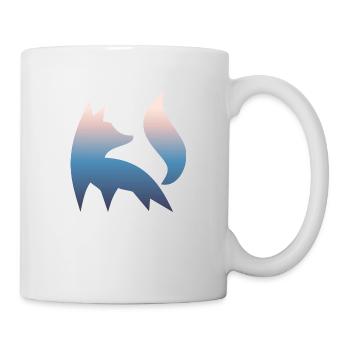 Fuchs Silhouette Wald Natur Rotfuchs Farbverlauf - Tasse - Weiß - Rechts