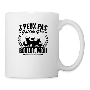 J’peux pas j’ai un vrai boulot moi ! - Mug blanc - blanc - Droite
