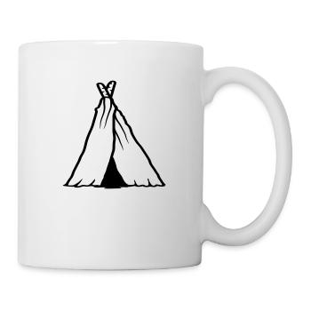 Camping hobby Tente primitive - Mug blanc - blanc - Droite