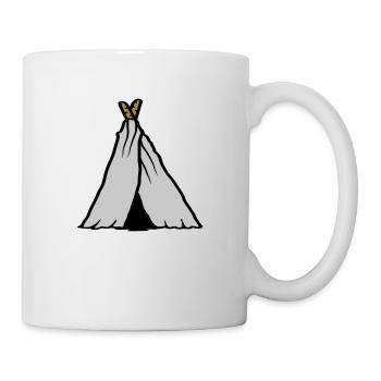 Excursion sous tente primitive - Mug blanc - blanc - Droite