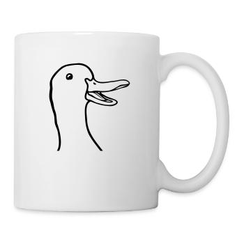 Comic Kopf süße Gans - Tasse - Weiß - Rechts