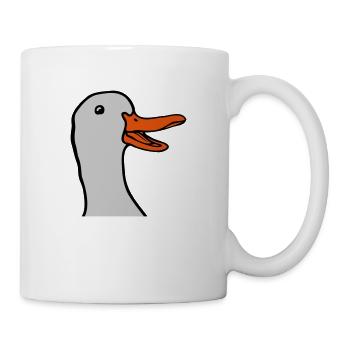 Tête douce et joyeuse oie - Mug blanc - blanc - Droite