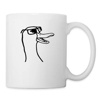 Niedliche Sonnenbrille Gans Comic - Tasse - Weiß - Rechts