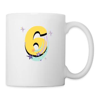 6. Geburtstag (6-Jahres-Geschenk) - Tasse - Weiß - Rechts