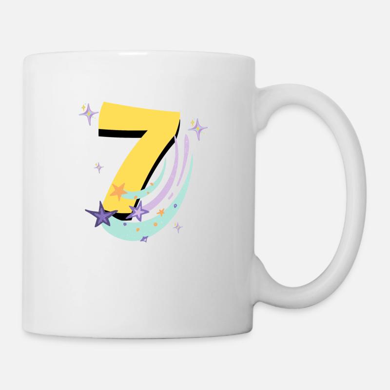 7. Geburtstag (7-Jahres-Geschenk) - Tasse - Weiß